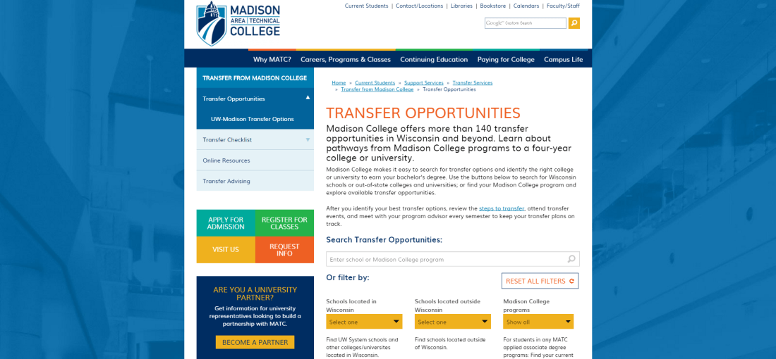 madisoncollege.edu Transfer Opportunities