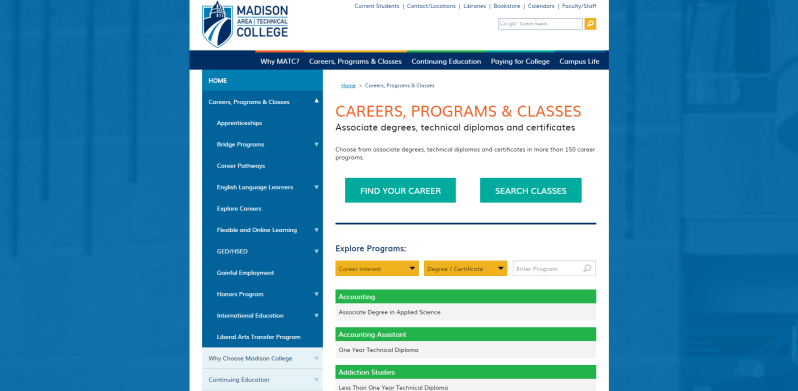 Careers Programs and Classes Madison College